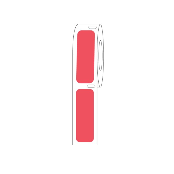Direct Thermal Cryo Label 38x13mm for Cryogenic Vials Red Roll Form